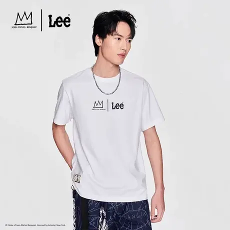 【Basquiat联名】Lee24早春新品舒适版男圆领短袖T恤LMT0069113RX图片