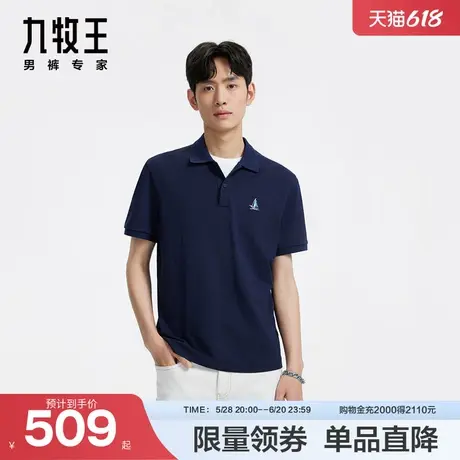 [商场同款]JT2DV23160九牧王24秋新休闲通勤T恤POLO衫商品大图