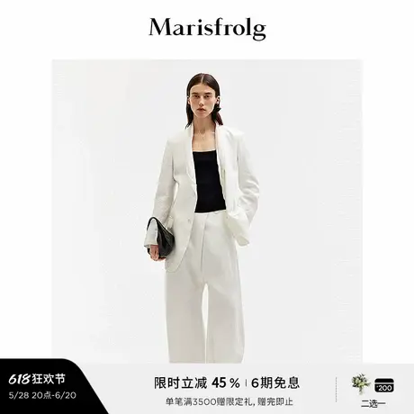 【无压力职场】玛丝菲尔夏季时尚扭结领口廓形西装外套女商品大图
