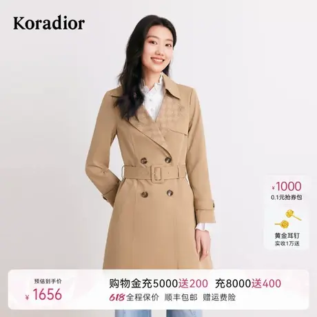 【商场同款】珂莱蒂尔秋季经典百搭气质风衣外套女上衣图片
