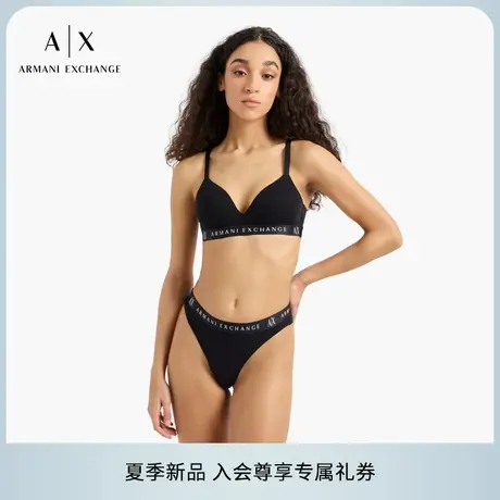 ARMANI EXCHANGE/阿玛尼女士撞色Logo纯棉弹力T型三角内裤官方商品大图