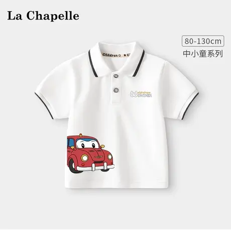 拉夏贝尔男宝宝短袖t恤2025新款半袖汽车婴儿夏装上衣小童体恤潮图片