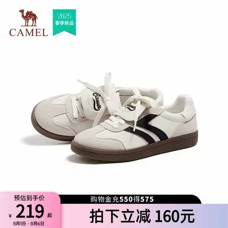 骆驼德训鞋2025春季新款情侣小白鞋女鞋休闲板鞋复古厚底运动鞋男商品大图