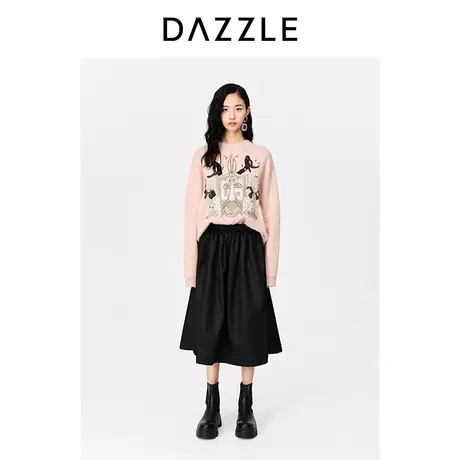 【肌理美学】DAZZLE地素奥莱春季兔巴哥联名复古刺绣针织毛衣内搭商品大图