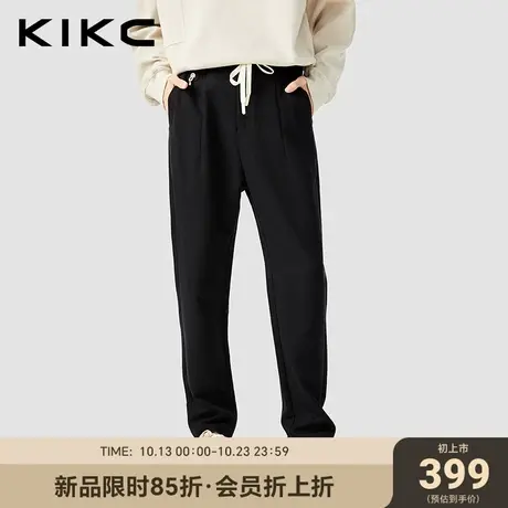 kikc休闲裤男2023秋季新款商场同款商务休闲抽绳松紧腰锥形裤长裤商品大图