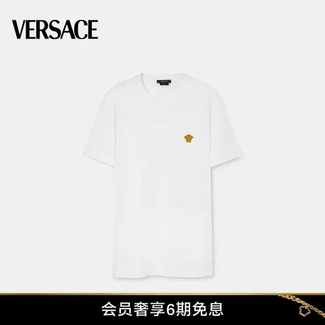 【甄选礼物】VERSACE/范思哲 男士美杜莎刺绣T恤修身棉质短袖上衣商品大图