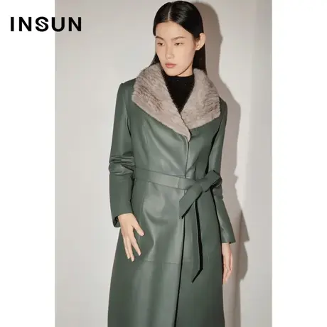 COVER冬季水貂毛领绵羊皮白鸭绒皮草羽绒商品大图