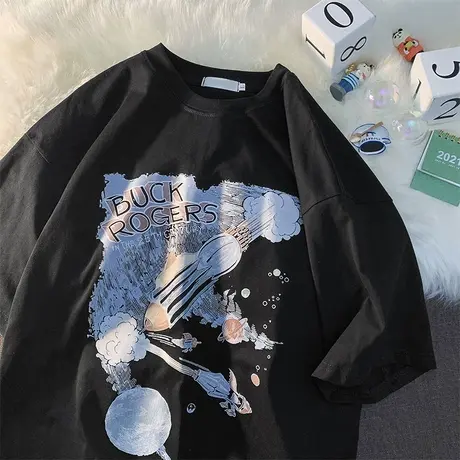 oversize大码t恤设计感小众chic韩风宽松百搭短袖上衣女ins潮夏季商品大图