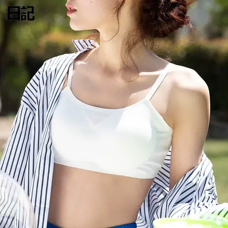 女士文胸无钢圈美背少女内衣裹胸聚拢性感胸罩抹胸运动背心薄胸罩商品大图