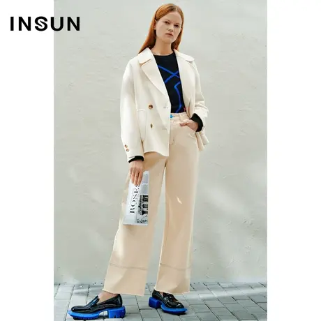 INSUN恩裳春季毛呢羊绒羊毛西装外套商品大图