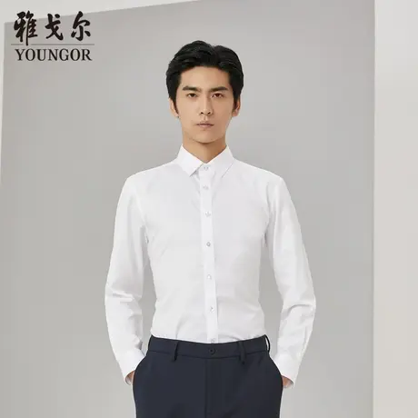 【商场同款】雅戈尔男士长袖衬衫新款官方商务休闲上班穿衬衫男图片