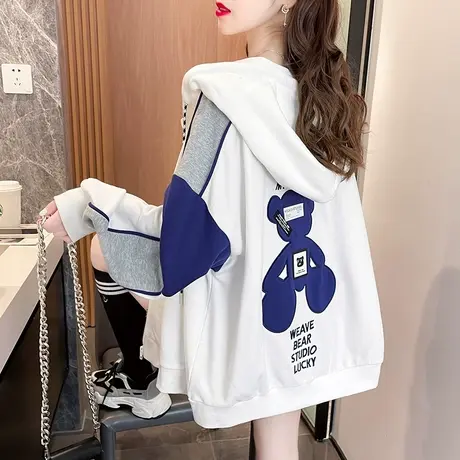 卫衣女春秋季韩版宽松早秋薄款设计感小众初秋百搭学生开衫外套潮图片