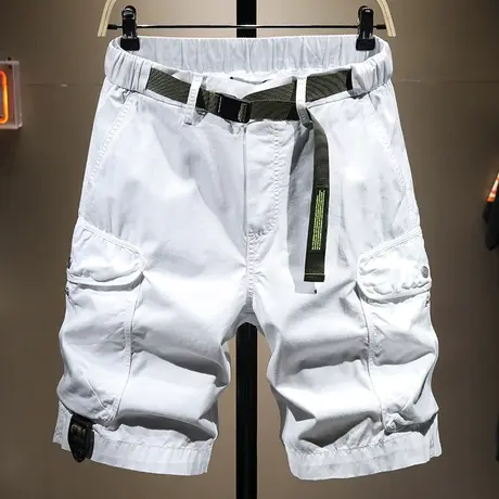 夏天潮牌工装短裤男潮牌宽松百搭余文乐中裤男五分裤多口袋休闲裤商品大图