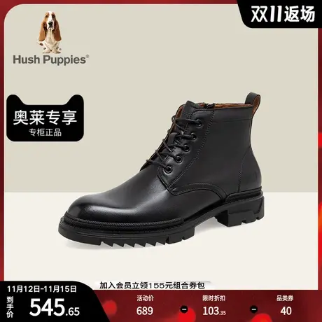 暇步士冬季新款复古时尚工装靴潮酷百搭马丁靴男皮靴L2K01DD2图片