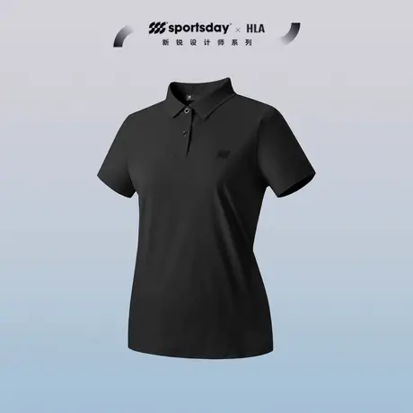 HLA/海澜之家sportsday户外马术运动POLO24春夏新凉感防晒短袖女商品大图