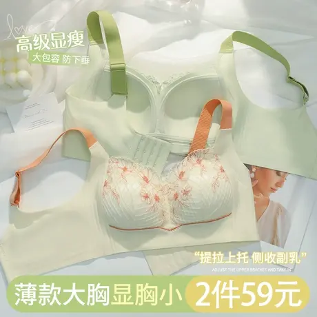 大胸显小胸内衣女提拉收副乳防下垂聚拢秋冬季文胸全罩杯薄款胸罩图片