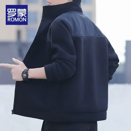 罗蒙加绒摇粒绒外套男秋冬季户外抓绒衣冬季男士潮牌保暖开衫卫衣图片