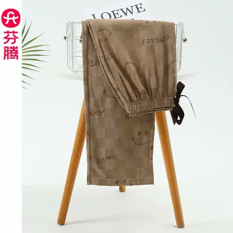 芬腾睡裤女款长裤春秋季纯棉大码宽松薄款可爱可外穿100%棉家居裤商品大图