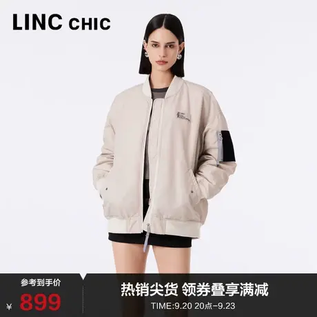 LINCCHIC金羽杰轻薄羽绒服女短款23年秋冬新款飞行夹克Y23802319商品大图