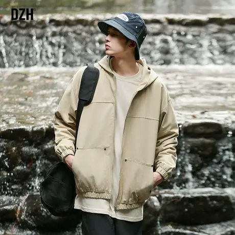 潮男外套2023新款冲锋衣潮牌男秋季高级感痞帅男装男士秋装连帽衫商品大图