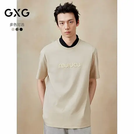 GXG男装 圆领T恤多色字母短袖针织 2025年夏季新品G25X442059图片