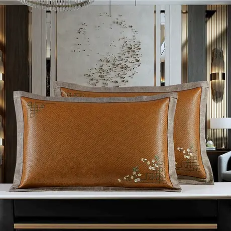 恒源祥夏凉枕套48*74cm单只夏季凉感透气夏天家用一对凉席枕头套商品大图