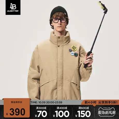 Lilbetter棉衣男新款加厚冬季外套美式潮流棉袄复古男装国潮棉服商品大图