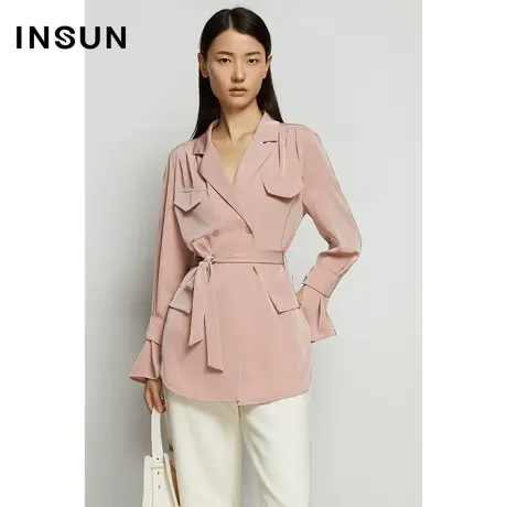 恩裳奥莱春季小众感西装式衬衫图片