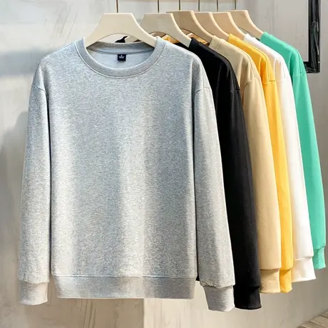 2023春秋新款韩版潮流圆领卫衣男士打底衫长袖T恤上衣服情侣男ins商品大图