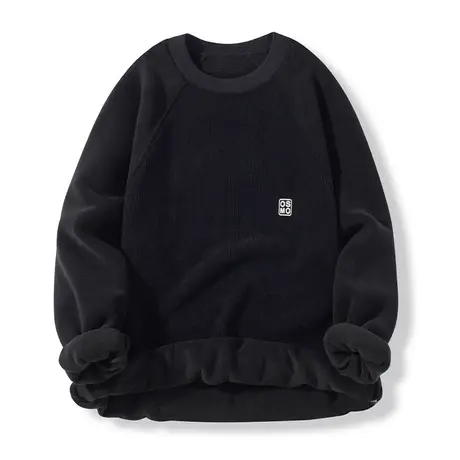 秋冬2023新款保暖打底衫上衣服加绒加厚莫兰绒高端男士卫衣百搭潮图片