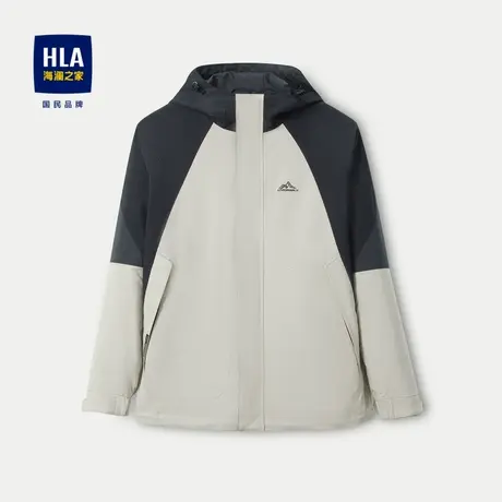 HLA/海澜之家连帽夹克2024春夏新款时尚镶拼休闲舒适防风外套男士图片