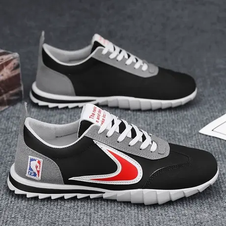 阿甘男鞋春夏季透气冰丝帆布休闲鞋男士软底运动跑步潮鞋2024新款商品大图