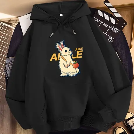 黑色连帽卫衣女2023春秋新款女装oversize外套宽松薄款设计感上衣商品大图