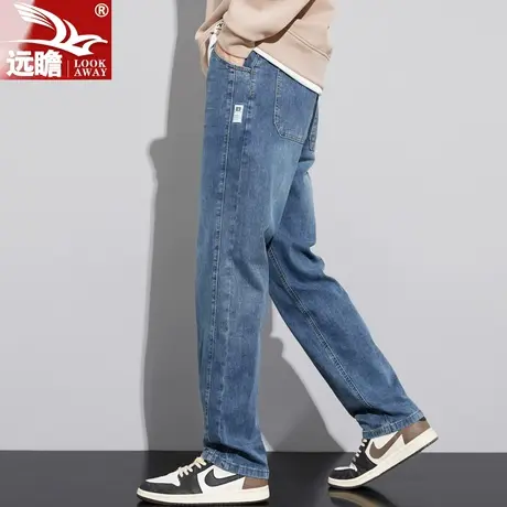 秋季阔腿男士牛仔裤男2023新款宽松直筒休闲男生长裤春秋裤子男款商品大图