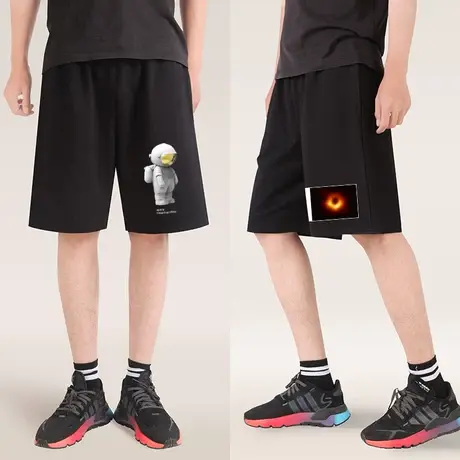 秀洛旗舰店官网nasa联名宇航员短裤太空人男士五分裤休闲运动宽松商品大图