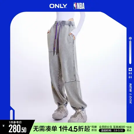ONLY2023早春新款NBA联名款宽松直筒休闲裤12321D001商品大图