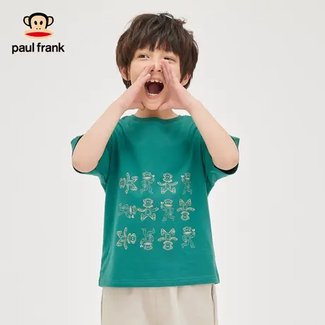 大嘴猴童装男童短袖t恤2023年夏季新品半袖中大儿童纯棉上衣体恤商品大图