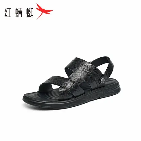 红蜻蜓凉鞋男款2025夏季新款沙滩男鞋外穿凉拖鞋中老年软底凉皮鞋图片