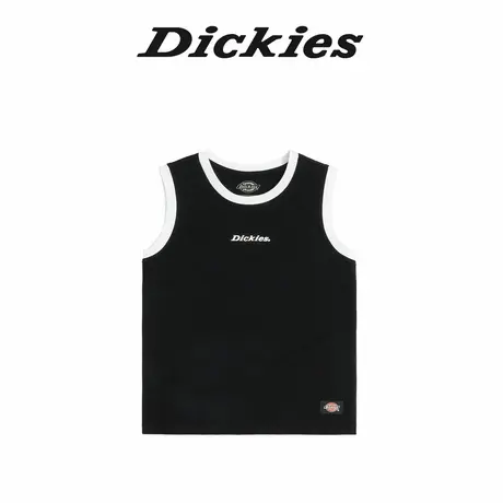 Dickies无袖背心2024年新款夏季T恤儿童亲子中大童纯棉圆领上衣图片