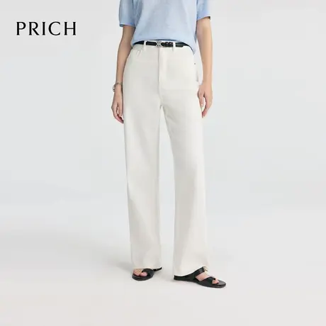 【超能小太阳】PRICH时尚休闲牛仔直筒裤2025新款通勤显瘦长裤女图片