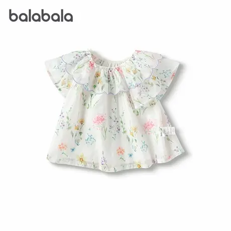 巴拉巴拉童装女童短袖衬衫夏季2025新款上衣甜美清新商品大图