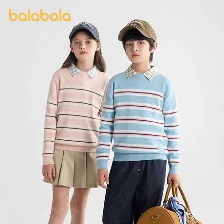 巴拉巴拉balaone童装儿童毛衣男童2025新款春秋毛衫女亲子针织衫图片