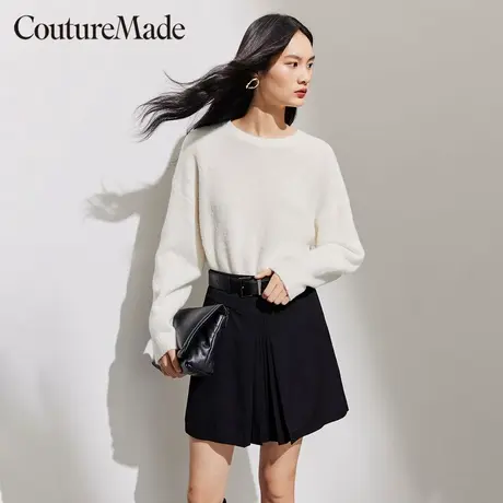 Couture Made奥莱短裤女春秋新款百褶裙裤休闲气质高腰通勤百搭图片
