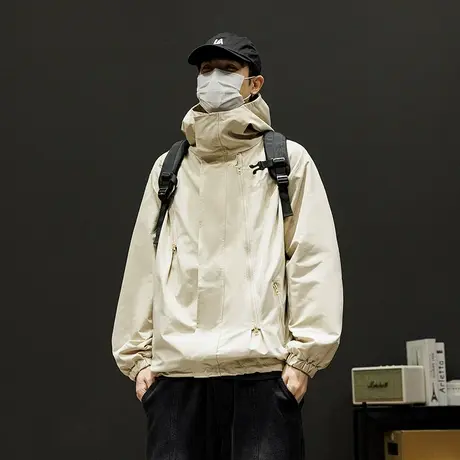 回力冲锋夹克男士春秋2025新款户外运动防水登山防风衣服工装外套商品大图