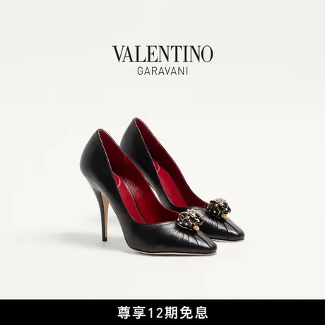 [秋冬新品]华伦天奴VALENTINO女士 PANTHEA 小山羊皮高跟鞋商品大图