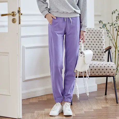 艾路丝婷显瘦松紧束脚裤女2023年秋季新款商品大图