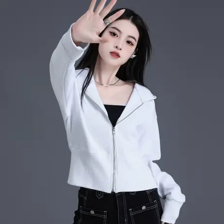 今年流行漂亮卫衣外套女2023新款爆款春秋短款上衣韩系小个子洋气图片