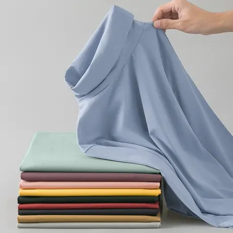 莫代尔长袖t恤男装2024新款潮流半高领内搭打底衫纯色秋衣服体恤图片