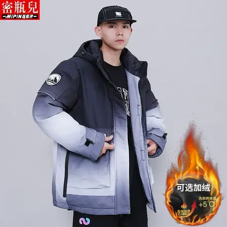 密瓶儿2023新款加绒外套棉服男冬季男士大码胖子衣服潮流男装棉衣商品大图