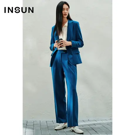 INSUN恩裳春季简洁戗驳领微收腰造型感西服商品大图